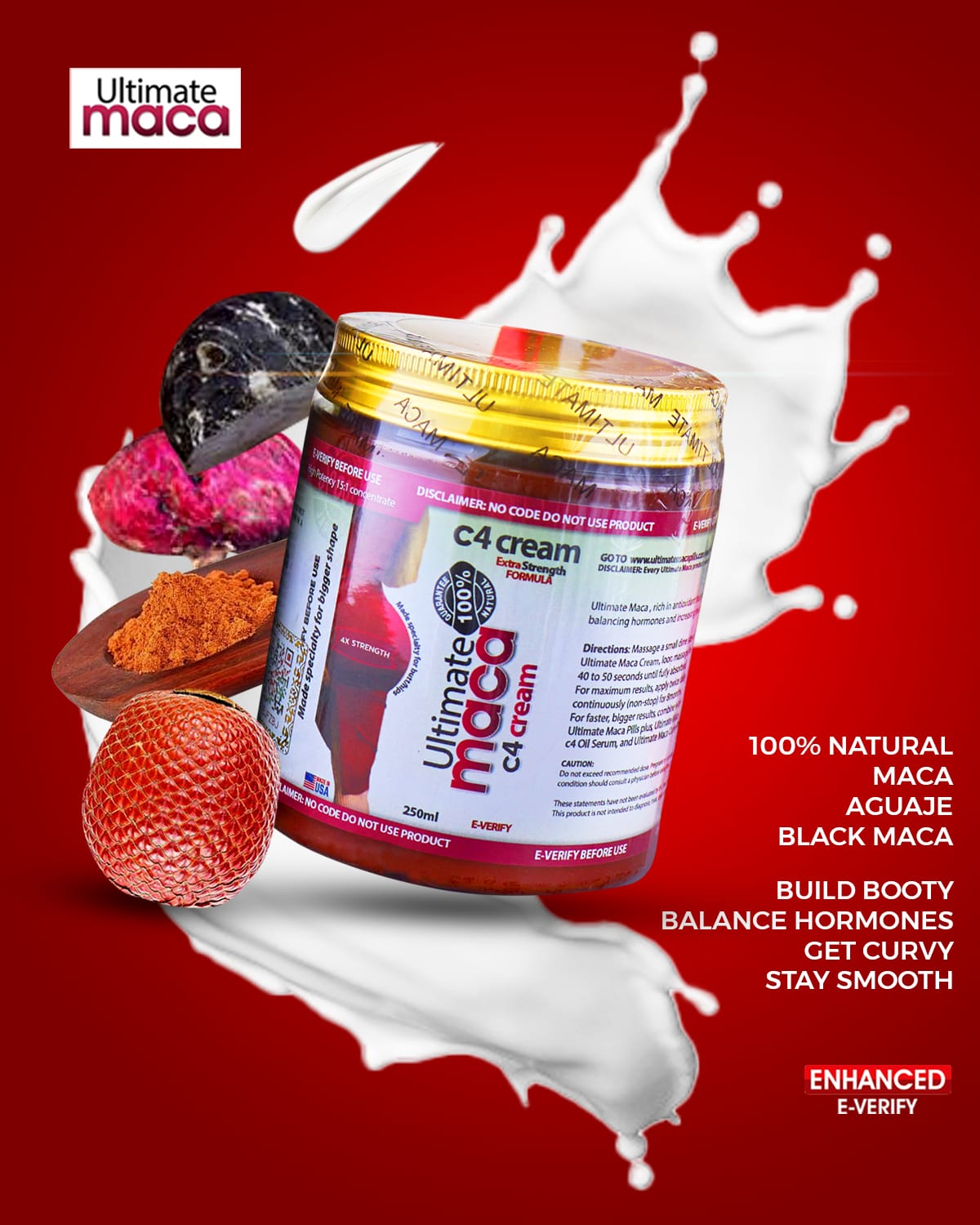 Ultimate Maca C4 Cream,  250ml