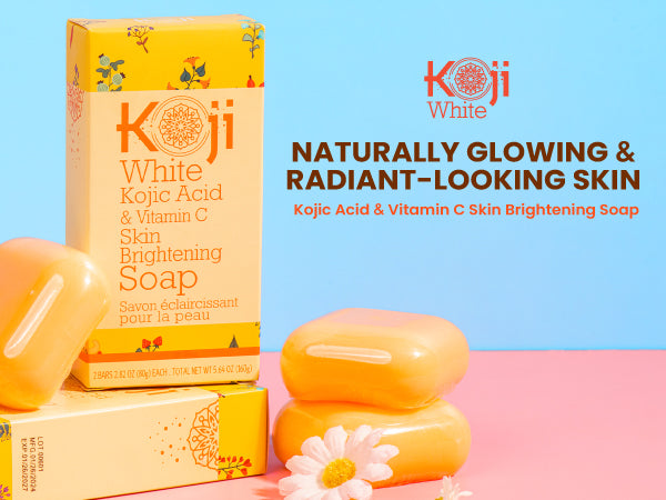Koji White Kojic Acid & Vitamin C Skin Brightening Soap (2 Bars)