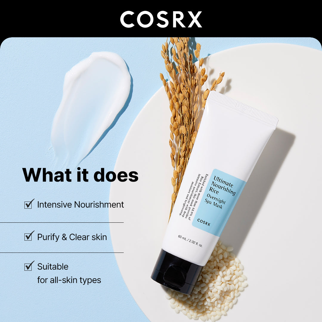 Cosrx Ultimate Nourishing Rice Overnight Spa Mask, 60Ml