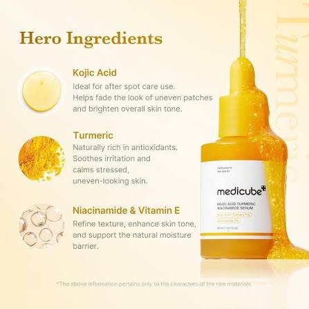 Medicube Kojic Acid Turmeric Niacinamide Serum (30 ml / 1.01 fl. oz.)
