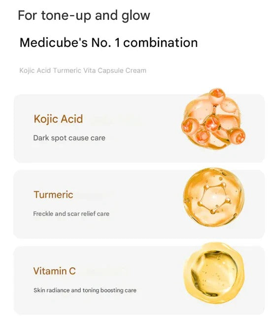 Medicube Kojic Acid Turmeric Vita Capsule Cream (53 g / 1.86 oz.)