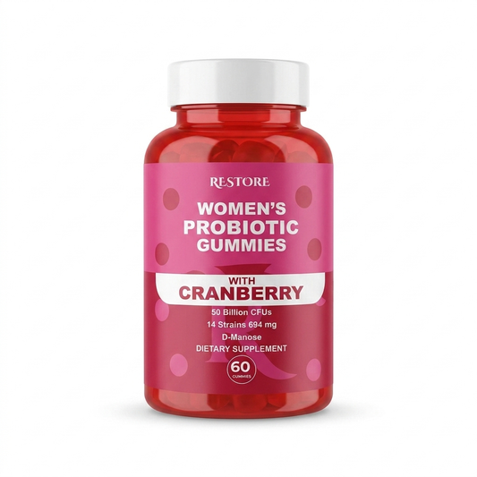 RESTORE Women’s Probiotic Gummies with Cranberry, 60 Gummies