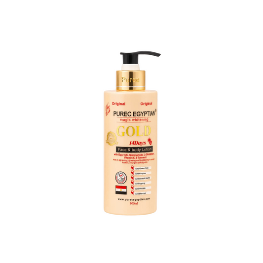 Purec Egyptian Gold Magic Whitening Face & Body Lotion, 300ml