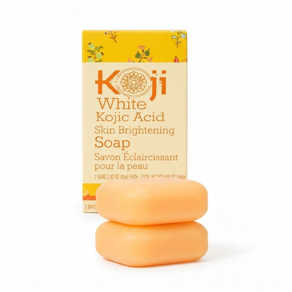 Koji White Kojic Acid & Vitamin C Skin Brightening Soap (2 Bars)