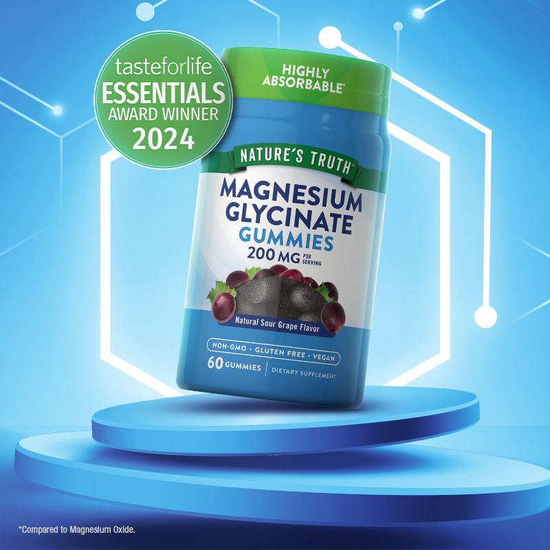 Nature's Truth Magnesium Glycinate (Delicious Sour Grape) - 60 Gummies