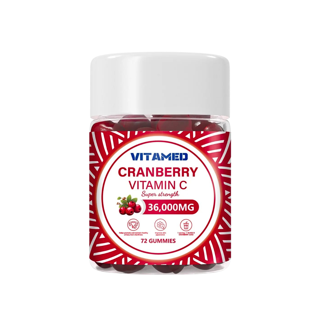 VITAMED Cranberry Vitamin C Gummies – Super Strength (36,000MG), 72 Gummies
