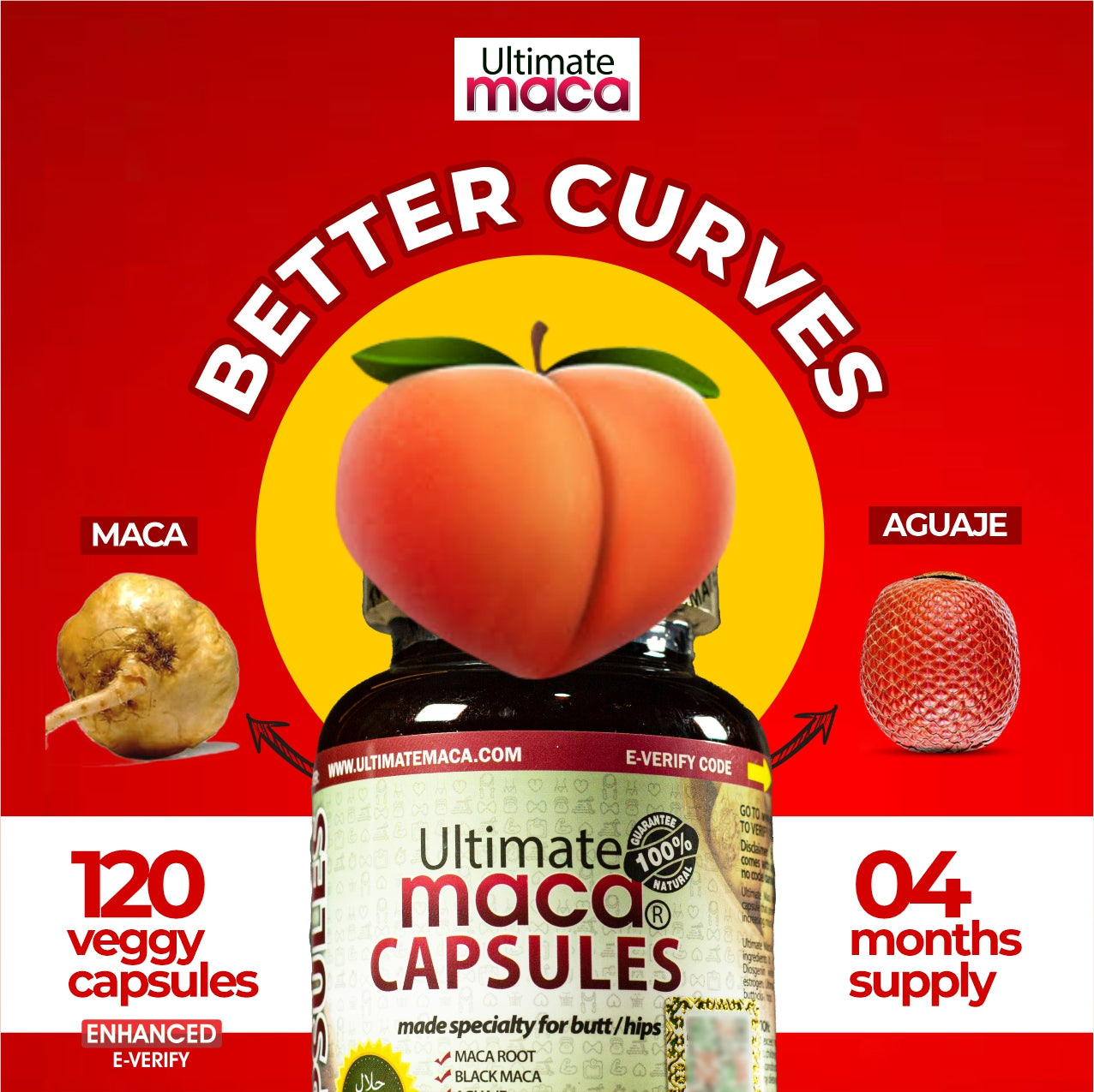 Ultimate Maca Plus Pills 7500mg - 120Pills