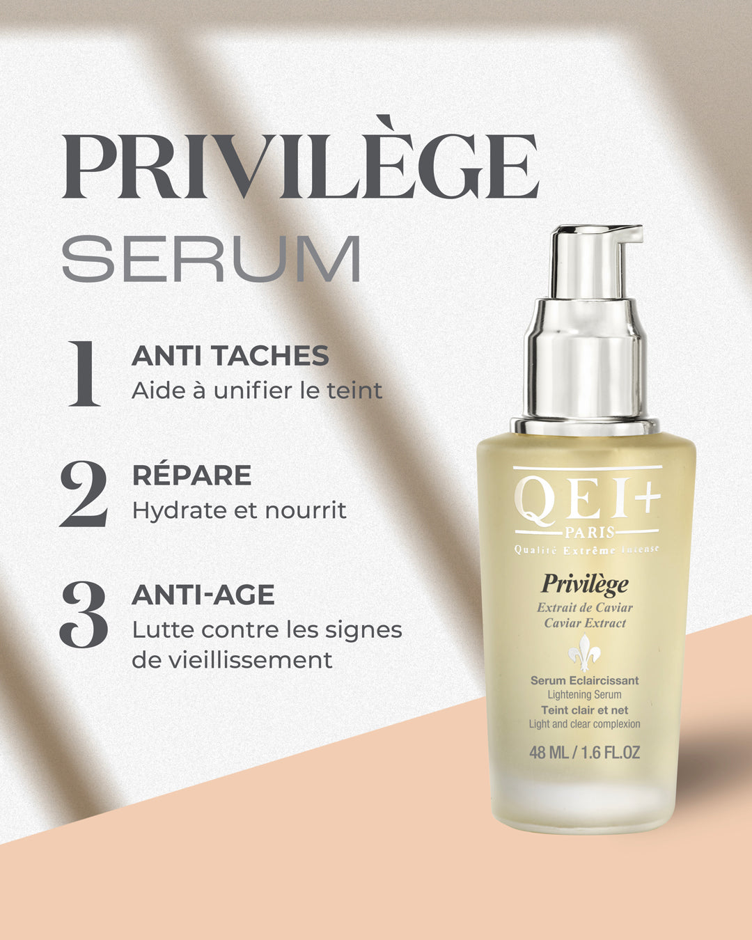 QEI+ Privilège Lightening Serum, 48Ml - Fast-Acting Clarifying Solution